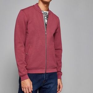 Ted Baker “WOLF” Pink Bonded Jersey Bomber